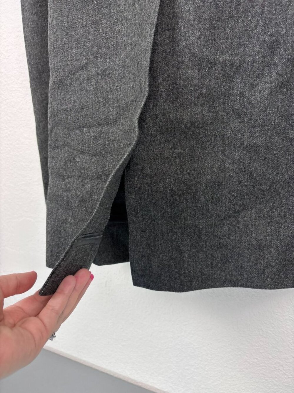 Vintage Pendleton women's 20 grey 100% virgin wool maxi midi skirt cottagecore - Picture 3 of 6